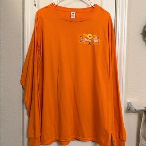 Blessed Girl Orange Long Sleeve Tee